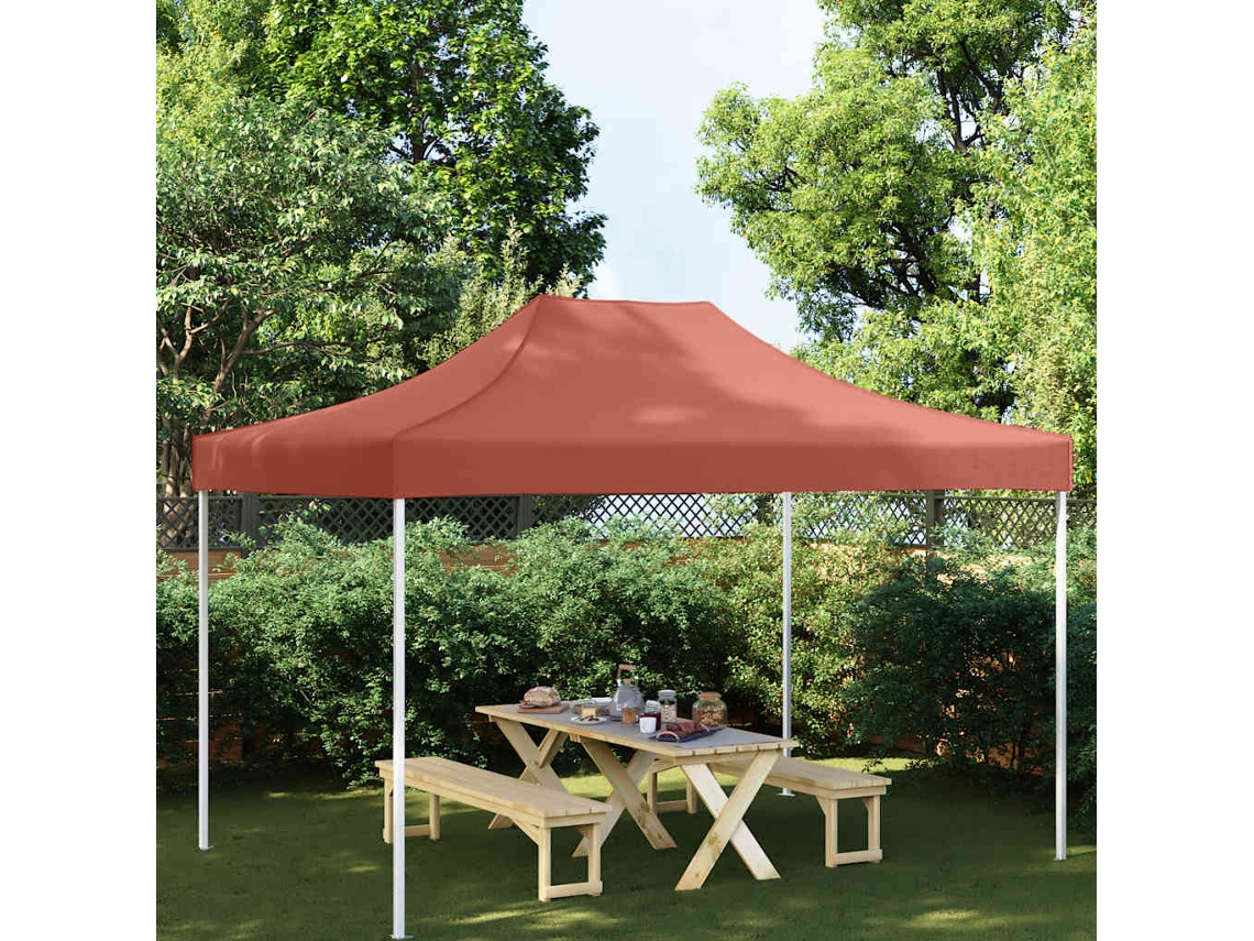 Vidaxl Teto Para Tenda De Festas 4,5x3 M 270 G/m² Terracota