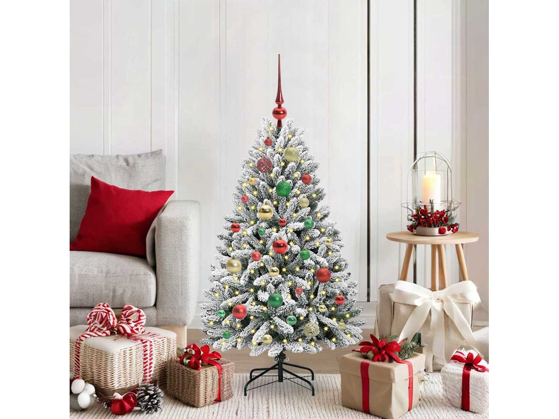 Vidaxl Árvore De Natal Artificial 120 Cm 150 Led Branco Quente