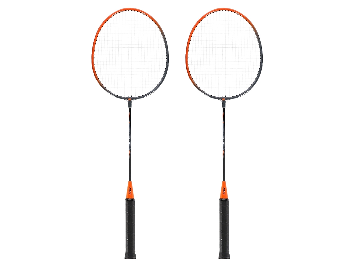 Conjunto De Badminton Com 2 Raquetes De Aço E Capa