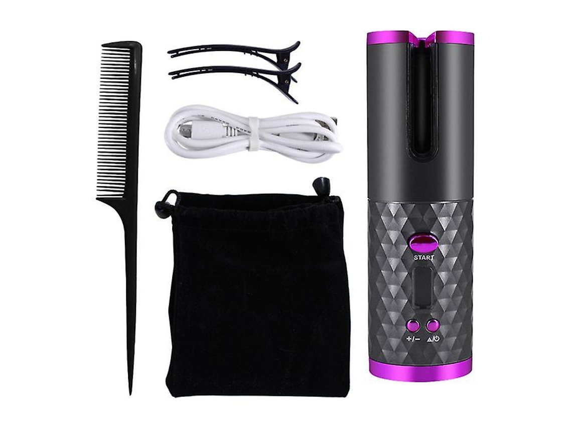 Modelador De Cabelo Sem Fio, Com Cachos Automáticos E Rotação Automática Na Cor Prata