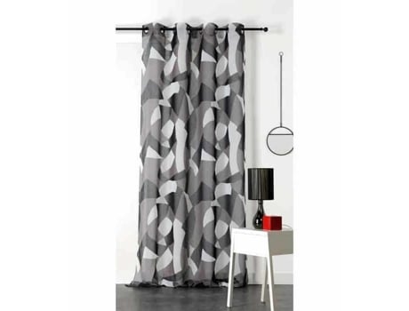 Cortina Transparente Art Déco Camo Tamanho: 150X240Cm Cor: Cinza LINDER