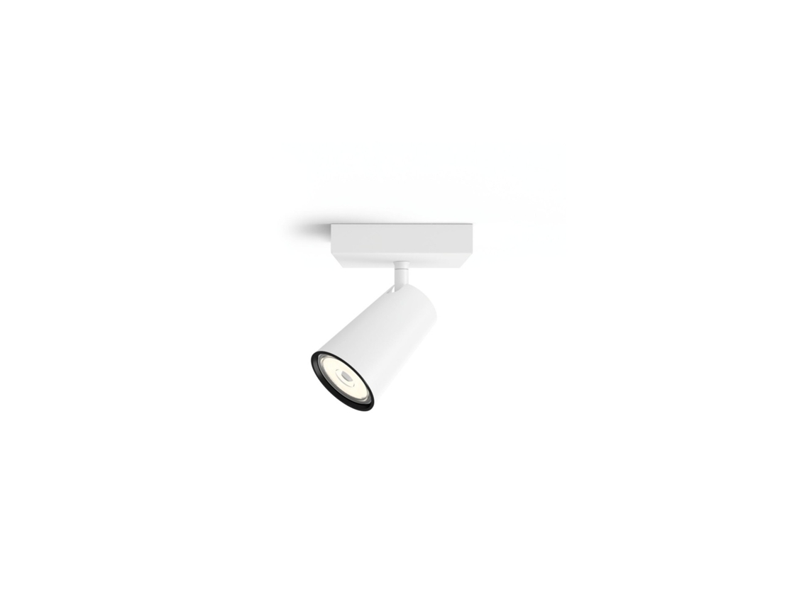 Candeeiro de Teto Led com Um Foco Philips Paisley Branco LEDKIA