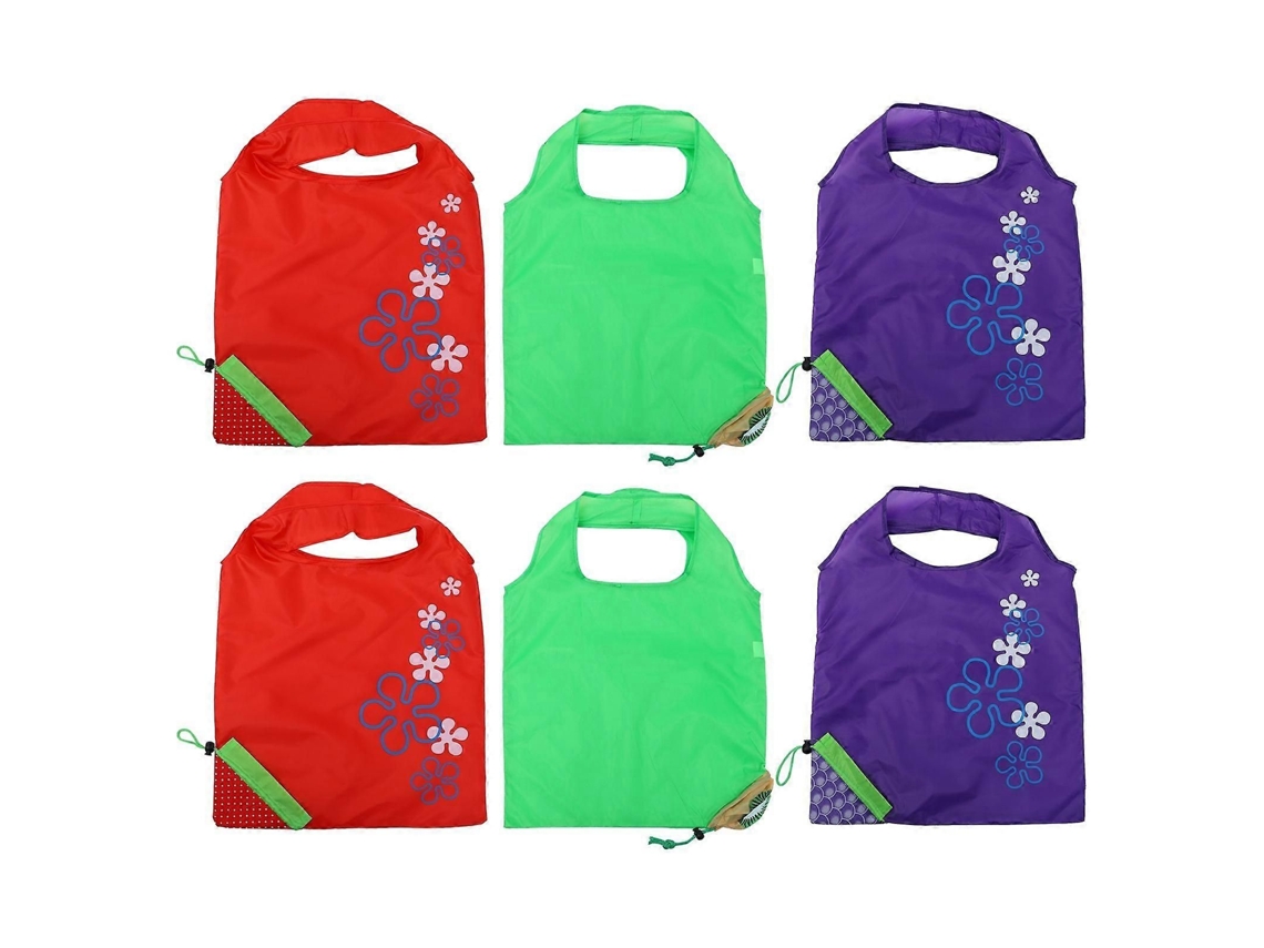 Conjunto de 6 Sacolas Reutilizáveis ​​dobráveis ​​para Frutas, Ideais para Compras e Armazenamento. GOKOCO