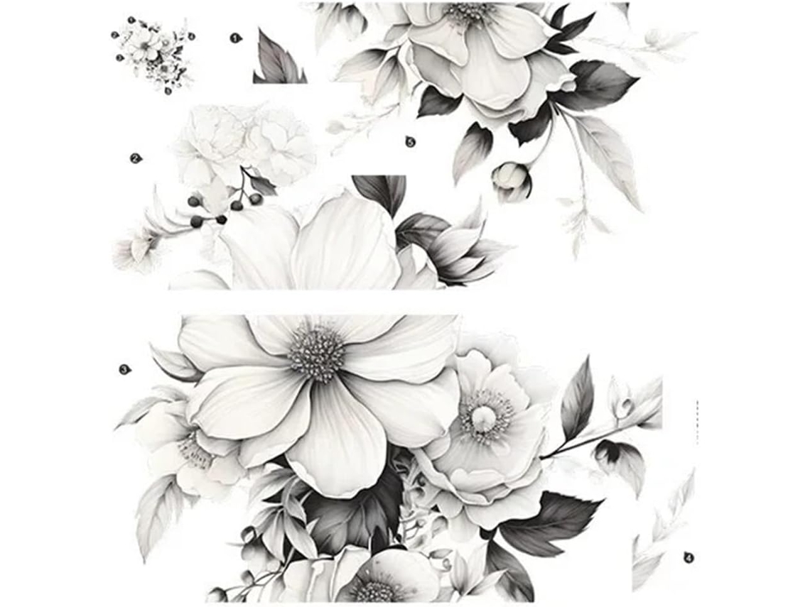 Adesivos De Parede Com Flores Para Sala De Estar, Quarto, Decoração De Fundo, Mural Para Banheiro, Decoração De Casa. Autoadesivos.