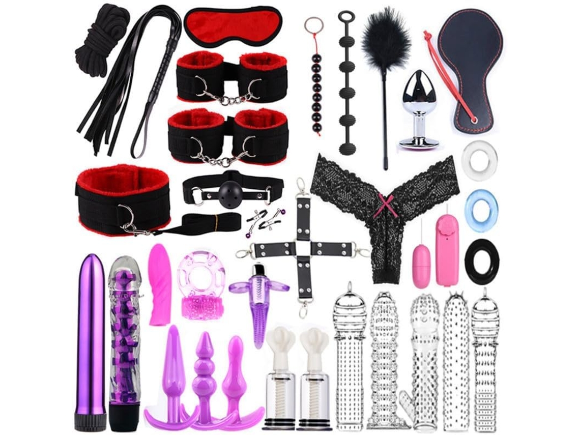 Conjunto De Acessórios Fitness, Faixa Elástica Tensão Para Treinamento Físico, 34 Peças Vermelhas Yoga E