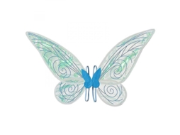 2026-alas De Hada Mariposa Brillantes Para Disfraces De Halloween Duraderas Niñas Mujeres Fiesta 48x60cm Azul