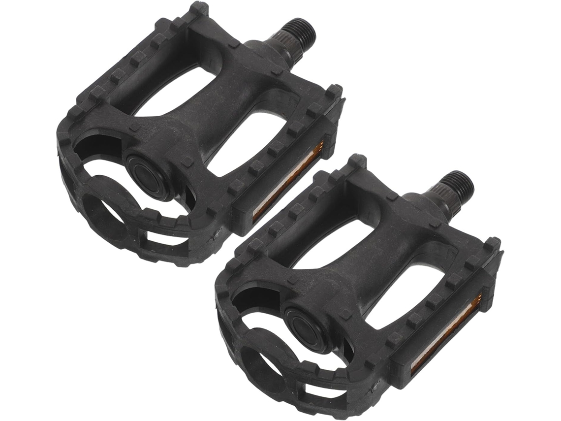Pedais Planos De Plástico Preto Para Bicicleta, 1 Par, Bicicleta
