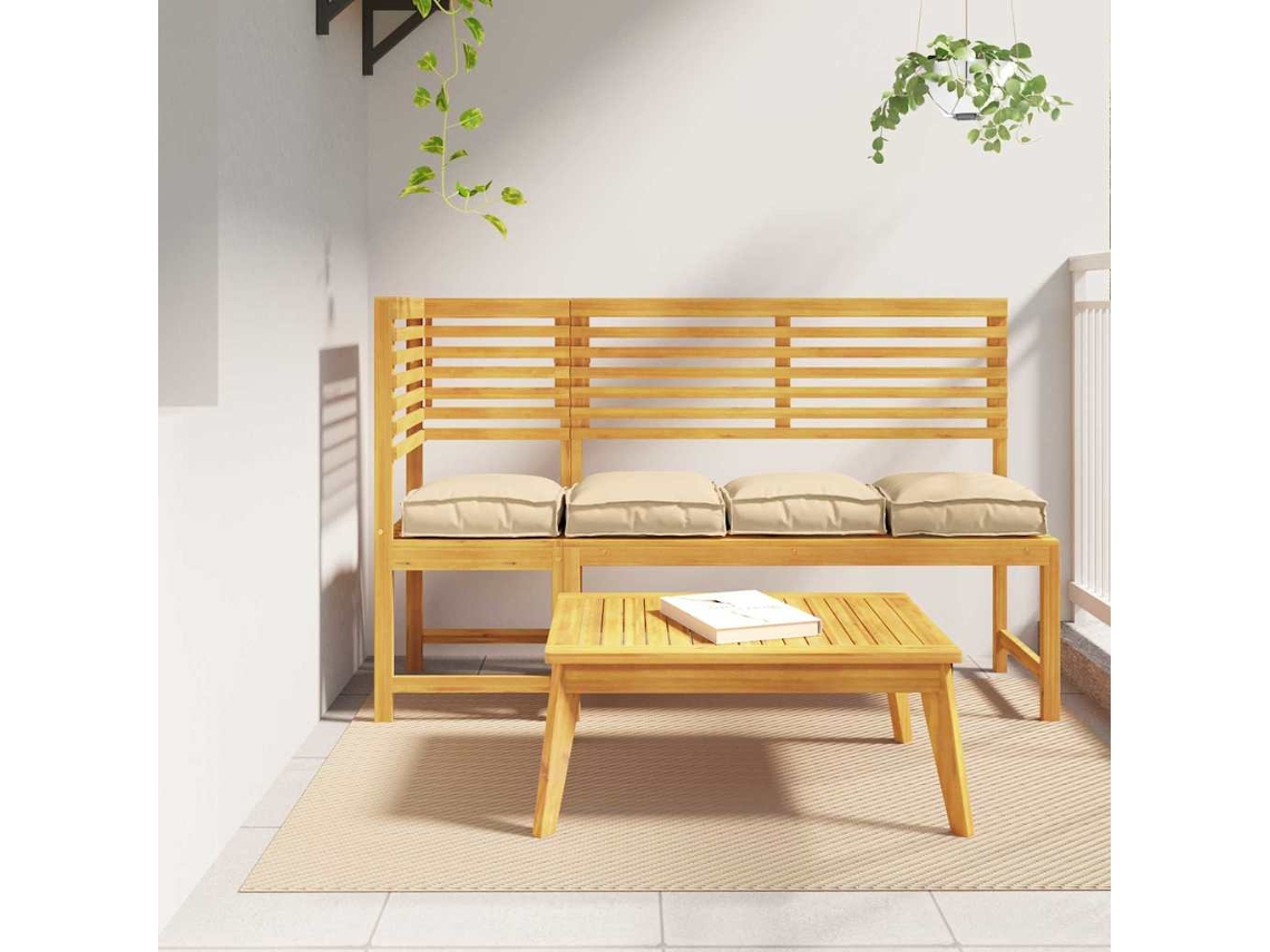 Vidaxl Almofada 4 Unid. Tecido Oxford Bege 40 X 40 X 8 Cm