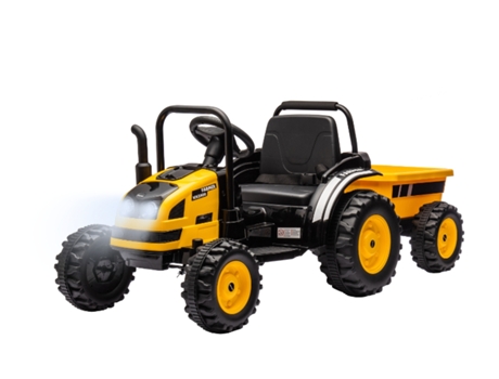 Trator Com Reboque Ride On Milly Mally Farmer Yellow