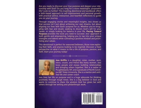 Livro Pacing Toward PURPOSE Devotional and Workbook for Moving Forward in Faith de Jess Griffin (Inglês)