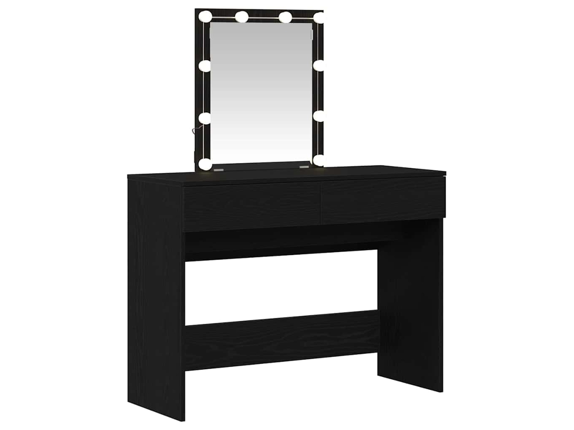 Mesa de Vestir com Gaveta Carvalho Preto 100x40x130 cm MAISON EXCLUSIVE