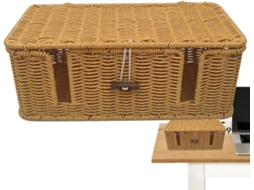 Organizador De Cabos Kordbox Manga De Cabo Grande Tecida À Mão Rattan Sintético 4 Compartiment Vayotoy