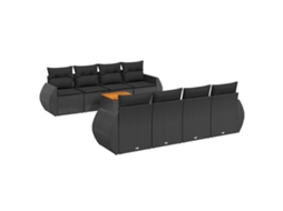 Garden Sofa Set, Garden Sofa Sets Vidaxl Preto Rattan / Vime (n/a)