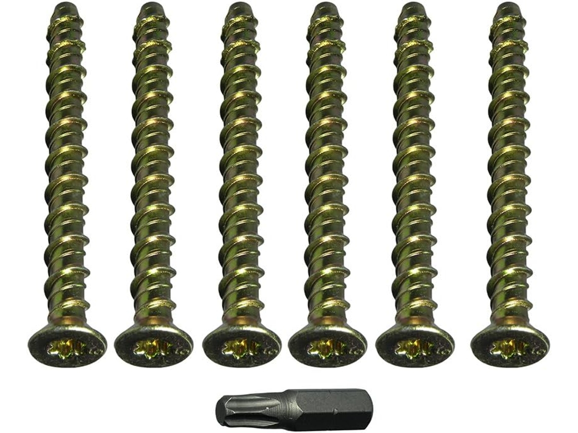 Pacote Com 24 Parafusos De Alvenaria Com Cabeça Torx M6 X 75 Mm
