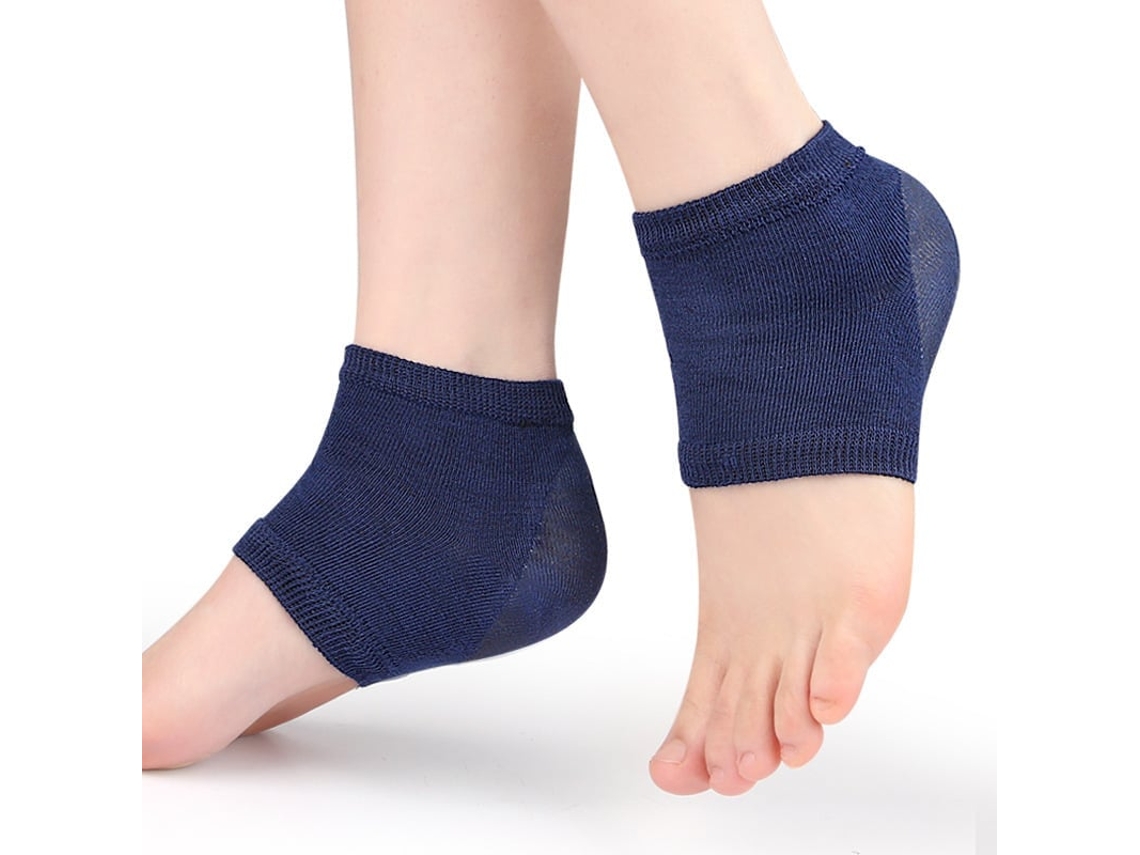 Calcanheiras Anti escaras Confortáveis Protetor HENTEN HOME Meias de Gel Anti fissuras Azul 2 Pars
