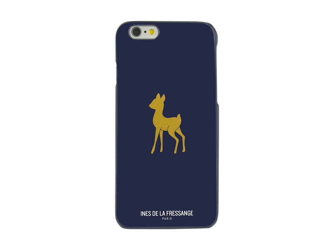 Ines De La Fressange Capa Para Apple Iphone 6/6s Semi-sólida Com Design Glitter Fawn Azul