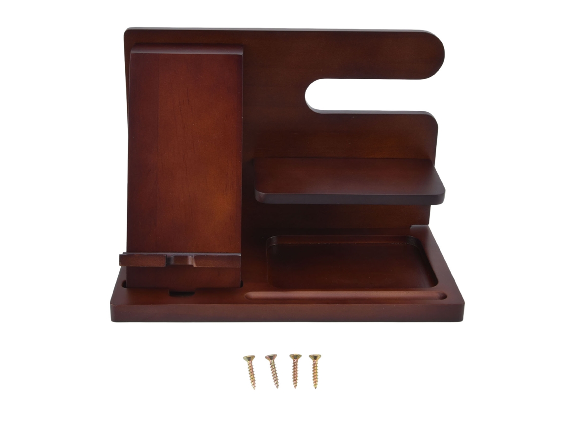 Suporte de Mesa Multifuncional para Telefone com Pinho Retrô para Óculos Chaves Relógio