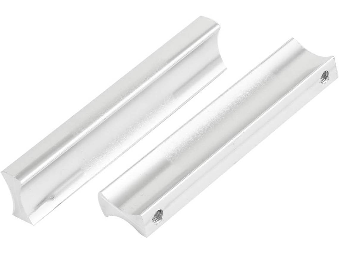 Aexit Puxador De Alumínio Prateado 64mm Comprimento Para Armários E Móveis Conjunto Com 2 Unidades