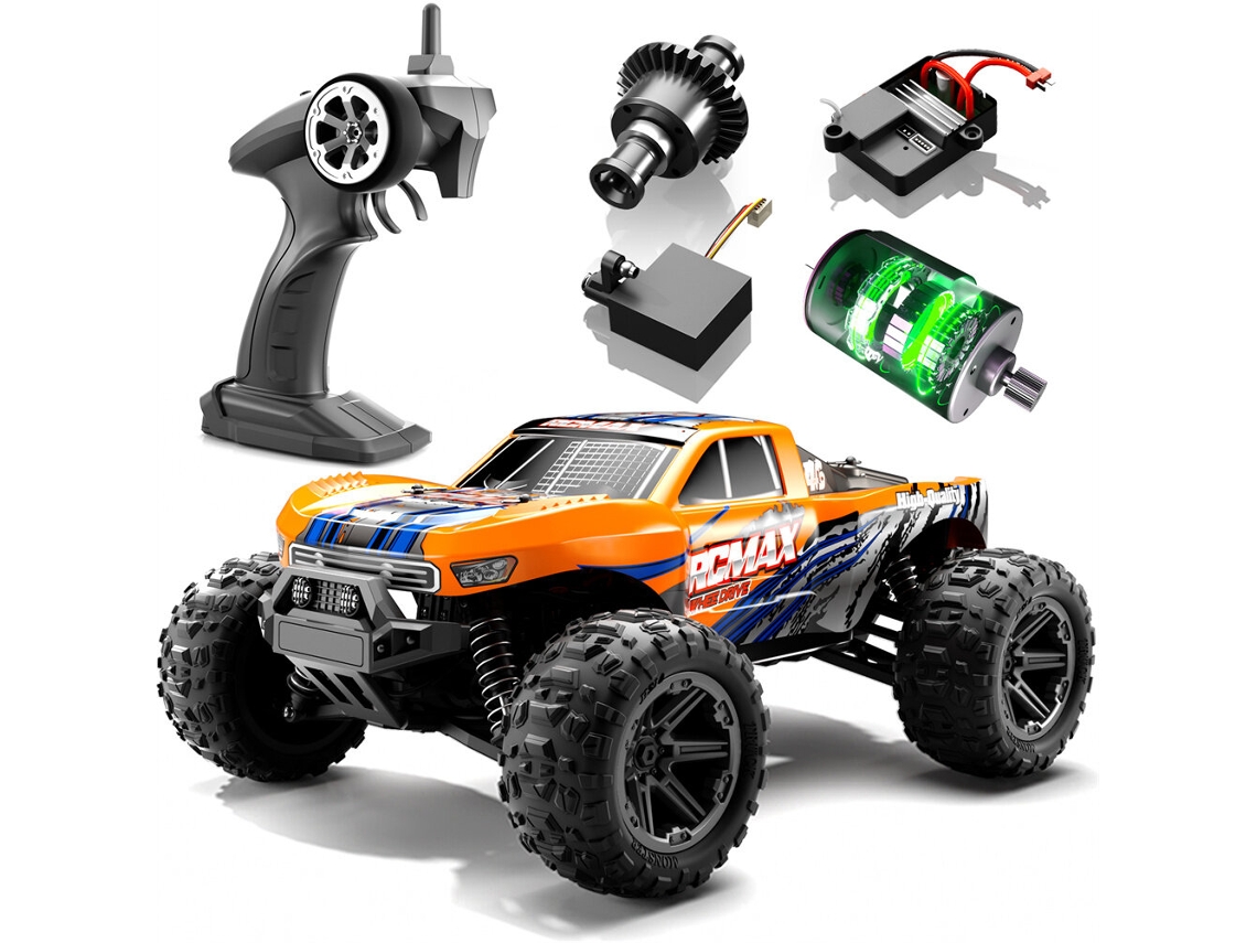 Carro Rc Orange One Batterysmrc 8619 Rtr 1/14 2.4g 4wd 38km/h Short Course Off road Led Brinquedo MDUG