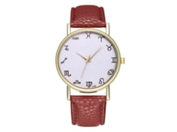 Reloj Deportivo Unisex De Cuero Café Analógico De Cuarzo Para Hombres Y Mujeres