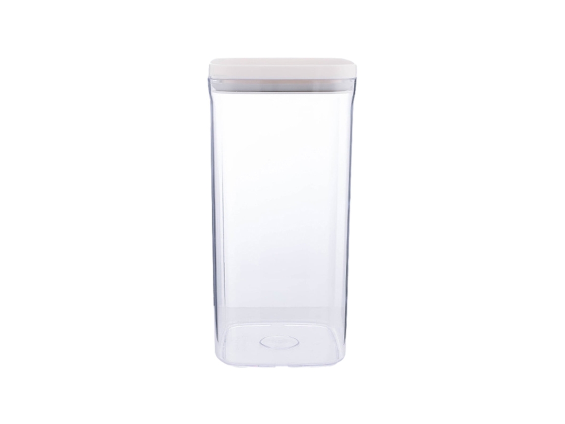 Conjunto De Recipientes Herméticos One-touch - Organizadores Empilháveis Para Cereais, Café E Snacks De Despensa