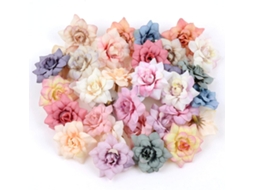 Pacote com 100 Rosas Artificiais, Flores Simuladas, Arte Colorida AQUAFORGE