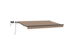 Maison Exclusive - Toldo Retrátil Cinzento-acastanhado 450 × 300 Cm