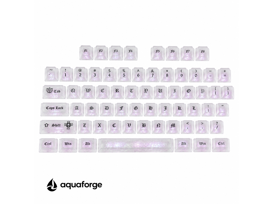 Conjunto De Teclas Para Teclado Mecânico Translúcidas Branco