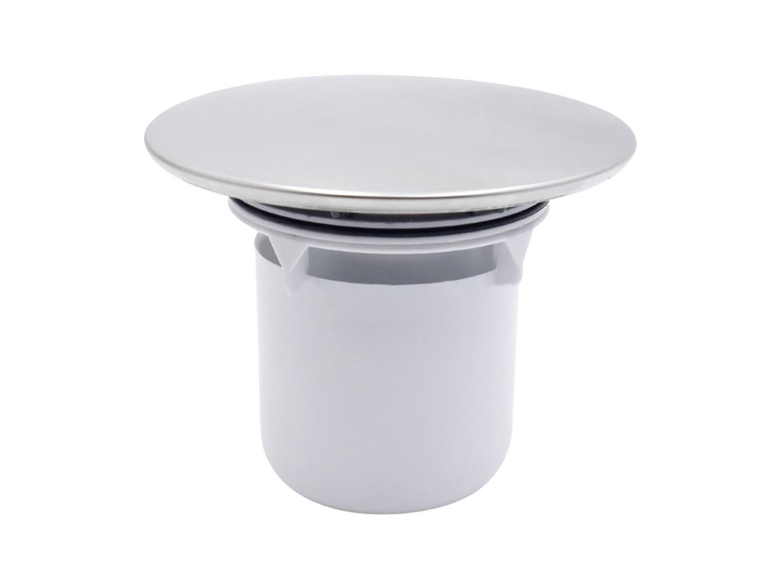 Ralo de Piso AQUAFORGE em Aço Inoxidável, 15cm, com filtro e antirretorno