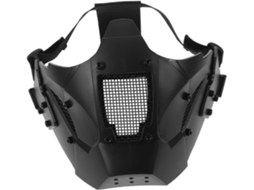 Capacete Preto Gótico Punk Que Cobre Metade Do Rosto, Ideal Para Adultos, Cosplay, Halloween E Muito Confortável.