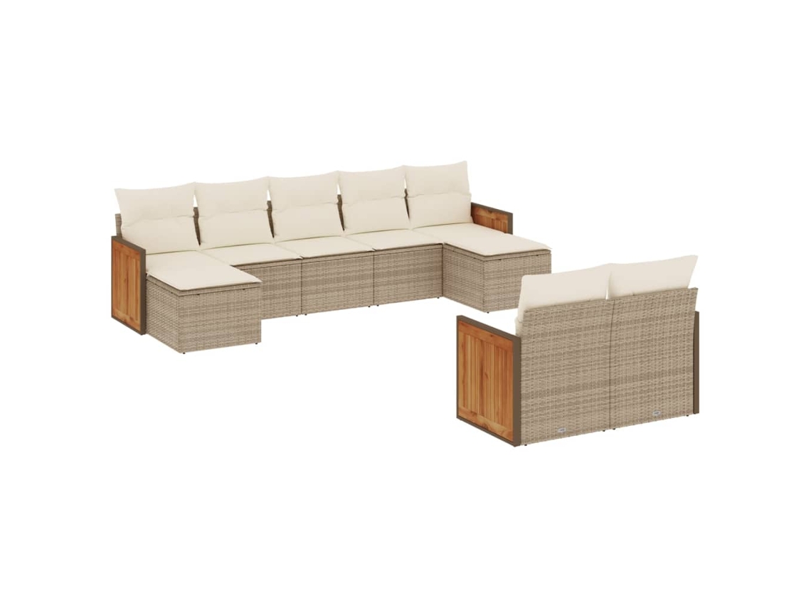 Garden Sofa Set, Garden Sofa Sets Vidaxl Bege Rattan / Vime (n/a)
