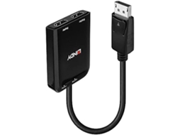 Hub Displayport Para 2 Portas Hdmi Lindy Adaptador 2 X 4k 30 Hz Compatível Com Amd/nvidia/intel Preto Slowmoose