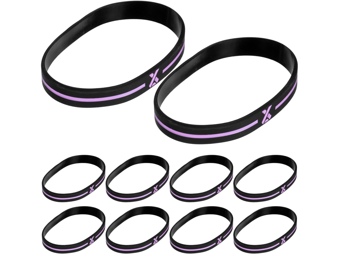 Conjunto de 30 pulseiras de silicone Homoyoyo para conscientização sobre o câncer de mama, conforto e flexibilidade para mulheres.