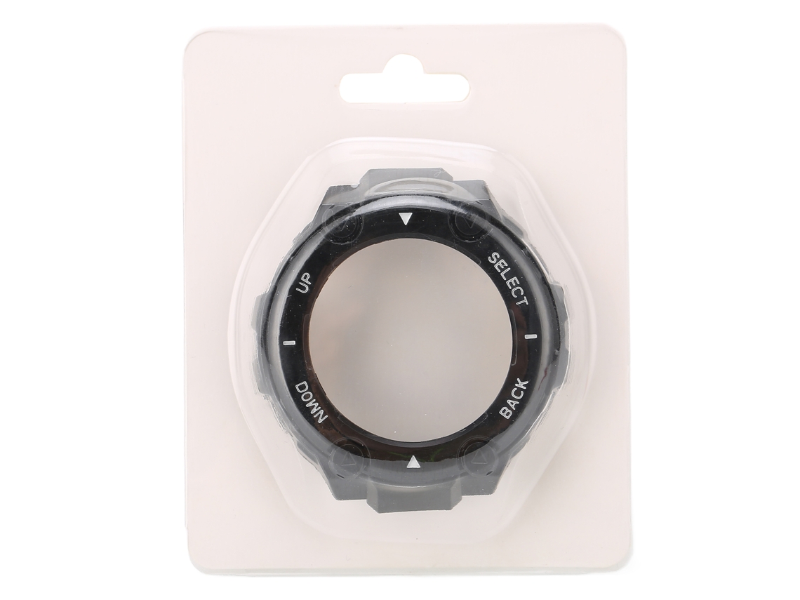 Funda Protectora de Plástico para Amazfit T rex y T rex Pro, con borde reforzado, negro con letras blancas
