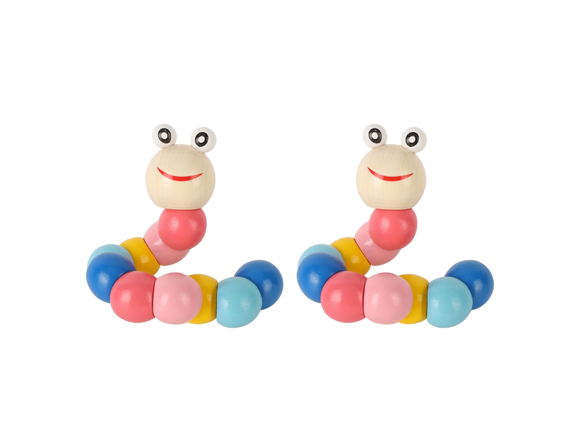 Aetheria-brinquedo De Torção De Madeira 2pcs Adorável Colorido Para Bebês E Crianças