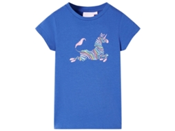 T-shirt Para Criança Azul-cobalto 116