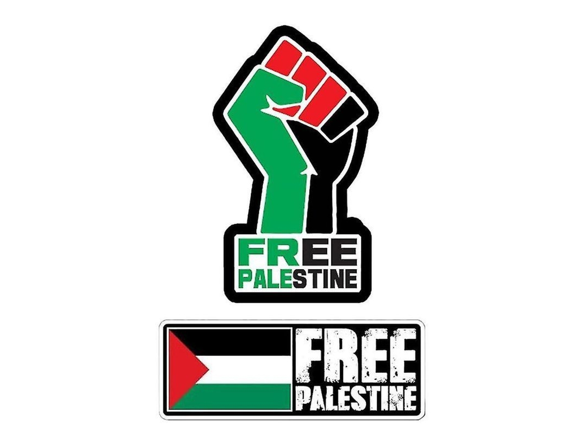 Autocolantes Para Carro Palestiniano Em Pvc Multicolorido - Design Simbólico, Resistente E Fácil De Aplicar A 5pc E B 5pc
