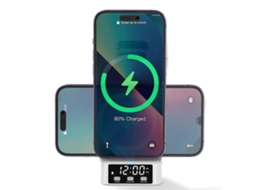Carregador Sem Fio Rápido com Suporte para Celulares Qi: Iphone, Huawei, Samsung, Airpods, Watch GOKOCO