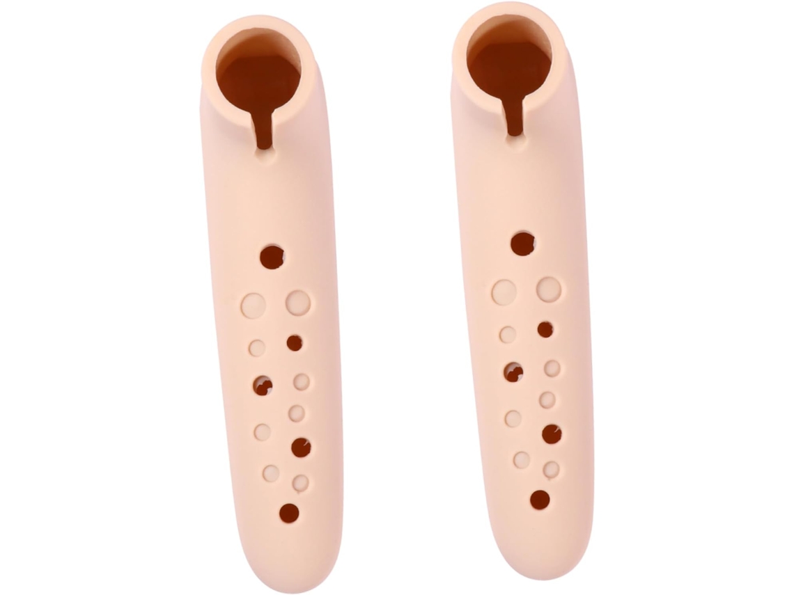 Capa De Silicone Para Maçaneta Porta, 2 Peças, Impermeável, Antiderrapante, Bege
