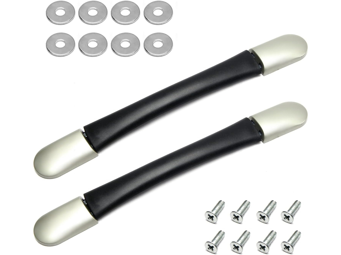 Alça De Puxar Bagagem, Conjunto De 2 Peças, Alça Lateral De Plástico Mala Viagem, Preta, Rb 038a, 260x31x20mm