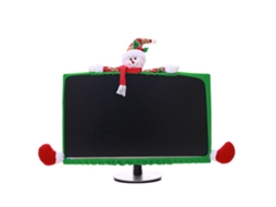 Capa para Monitor de Computador de Natal Capa para Monitor de Tv Capa Elástica para Computador Portátil para O Natal Estilo 2