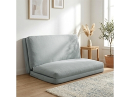 Sofá Preguiçoso, Conversível, Dobrável em 4 Seções, Capacidade de Carga de 240 Kg, 137,5 X 85,5 X 74 Cm, Cinza Claro ZACHARY