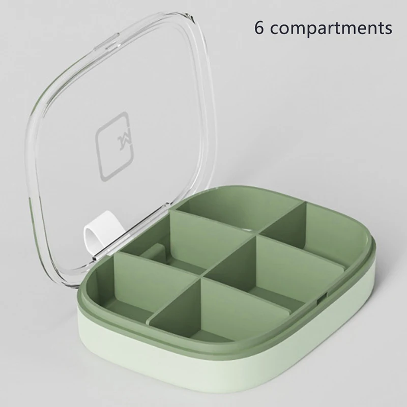 Porta, Comprimidos Com 4/6 Compartimentos Para Medicamentos, Ideal Para Viagens De 7 Dias, Perfeito Para Guardar Comprimidos E Vitaminas