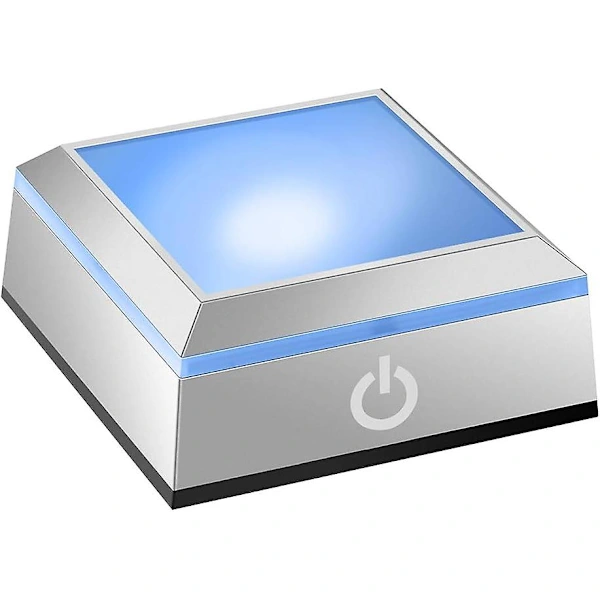 Base de Led Multicolorida para Exibição Arte em Cristal e Vidro, com Interruptor de Toque Sensível BRILVIBERA (superfície Plana)