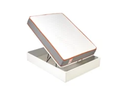Pack WHAT THE SLEEP Sommier Branco + Colchão Molas Ensacadas Funk (150 x 200 - 56 Cm de Altura)
