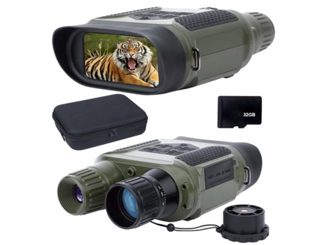 Binóculos de visão noturna Chennnls com cartão TF de 32 GB, zoom digital infravermelho de 7x, câmera HD e alcance de 400 m para navegação de exploração Chennnls.