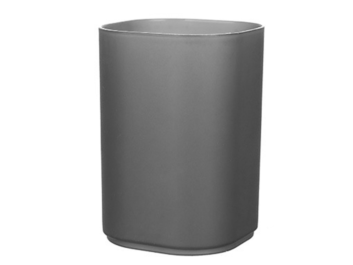 Porta lápis Transparente Frosted Multifuncional para Mesa de Escritório Escola Pp | S/MARCA