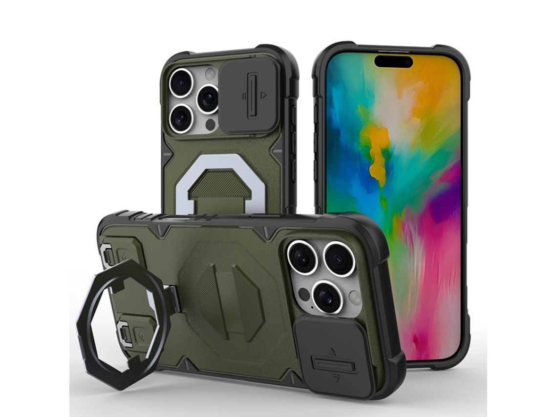 Capa Zruxe Compativel Com Iphone 16 Pro Max (suporte Magsafe - Alca - Azul Verde Escuro)