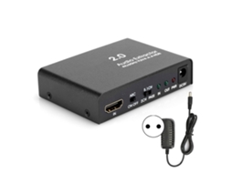 Divisor HDMI 2.0 1x1 4K 60Hz HDR YUV 4:4:4, extractor de audio óptico, SPDIF ARC 24 bits/192 kHz | S/MARCA