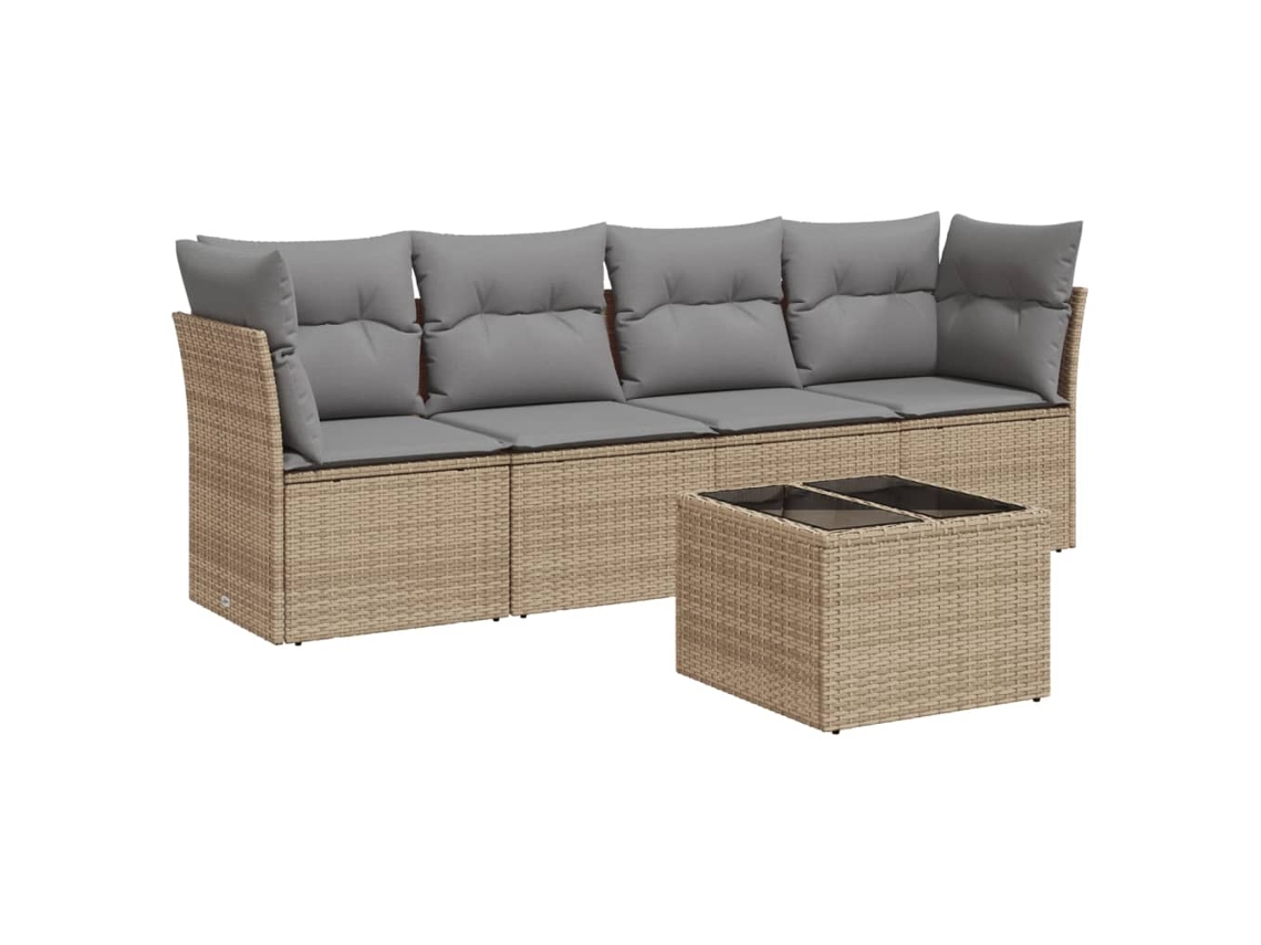 Garden Sofa Set, Garden Sofa Sets Vidaxl Bege Rattan / Vime (n/a)